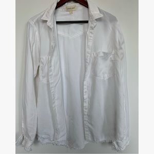 White Size Large Cloth & Stone Button Down Too
